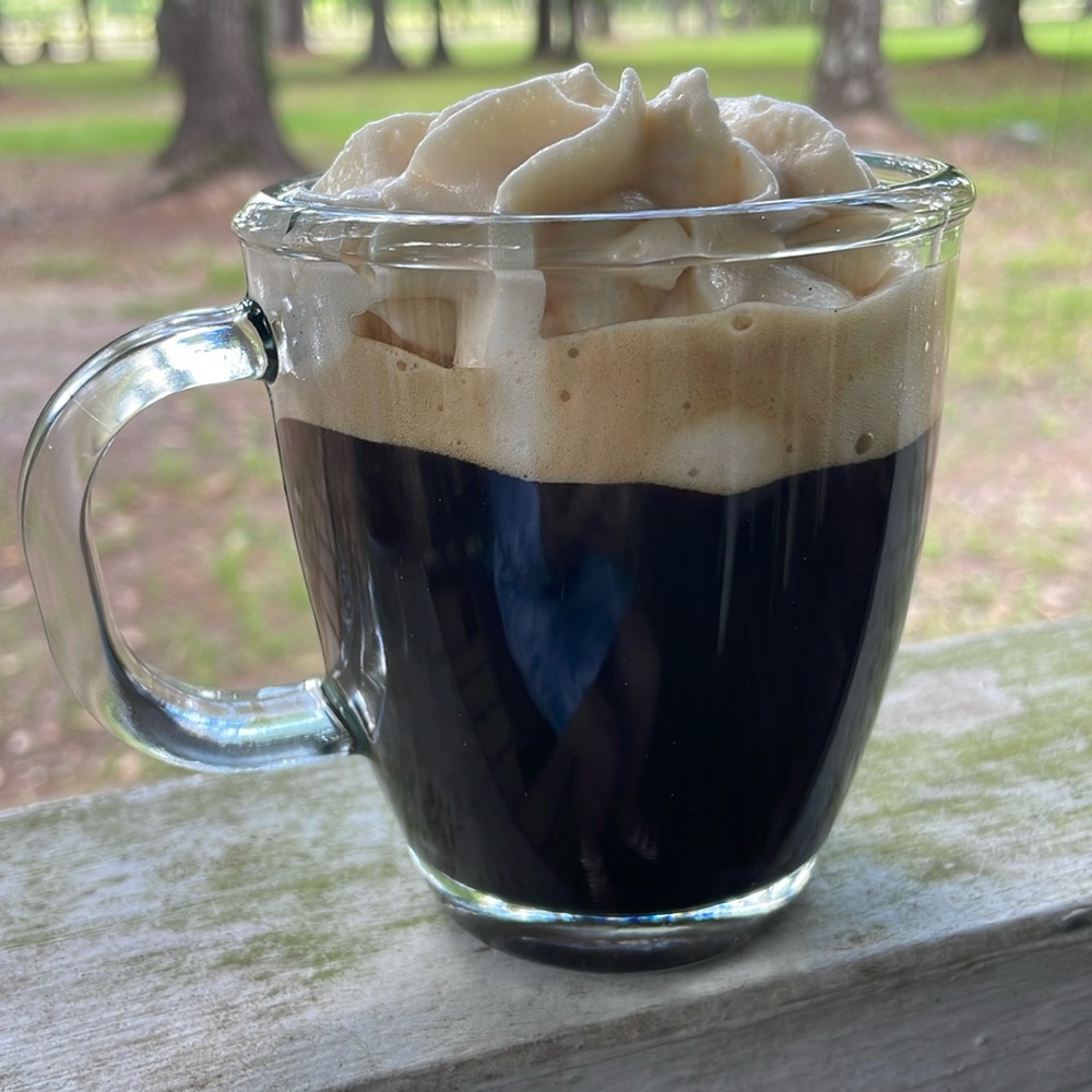 2 Clear Glass Coffee Mug